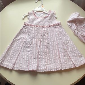 Pink and white stripe dress